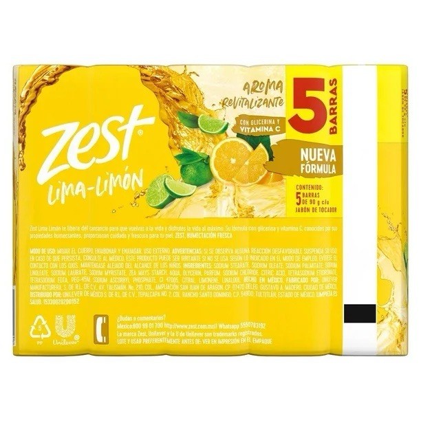 10 JABONES ZEST LIMA LIMÓN (90g) – 10 ZEST SOAPS 🇲🇽