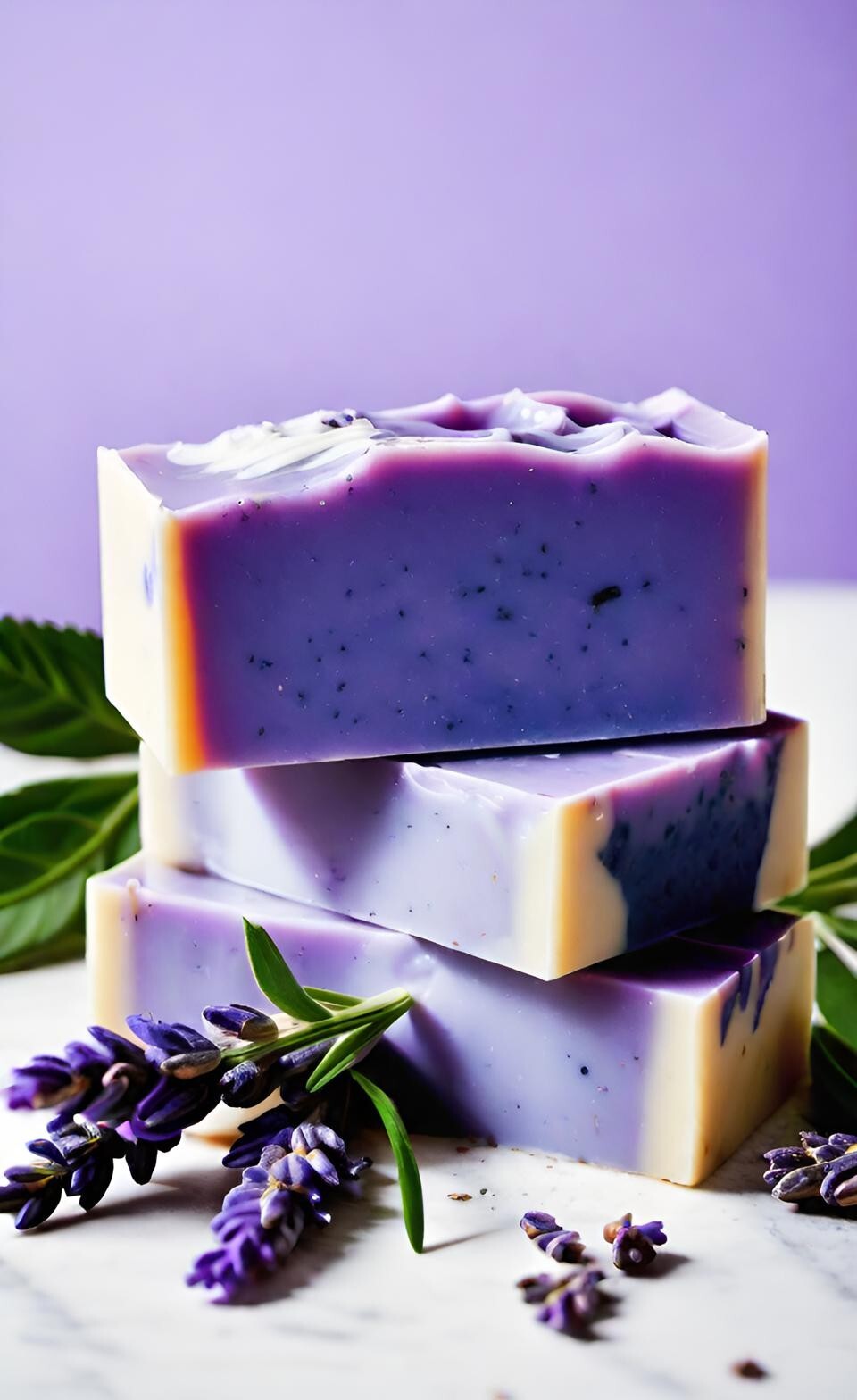 Lavender Handmade Organic Soap Bar Natural Oil Wonderful Scent Premium Body Spa