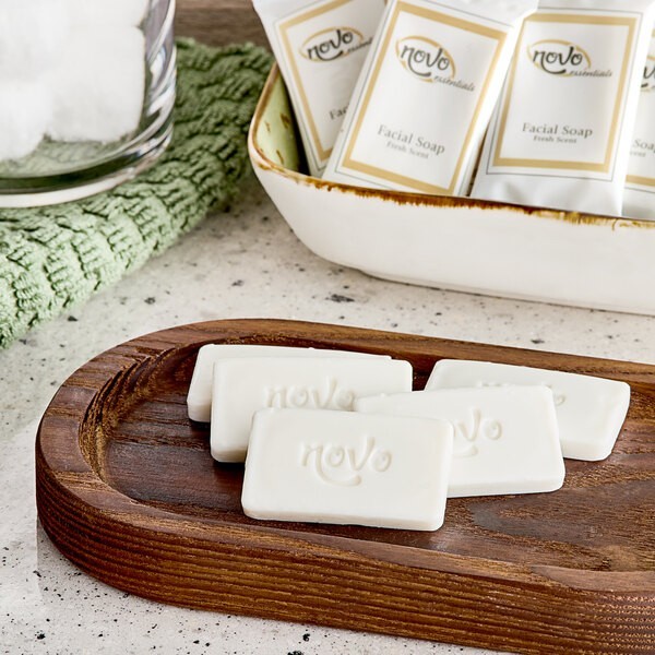 Novo Essentials Facial Soap Bars 0.4 oz 1000 Count Wrapped Hotel Motel Bulk