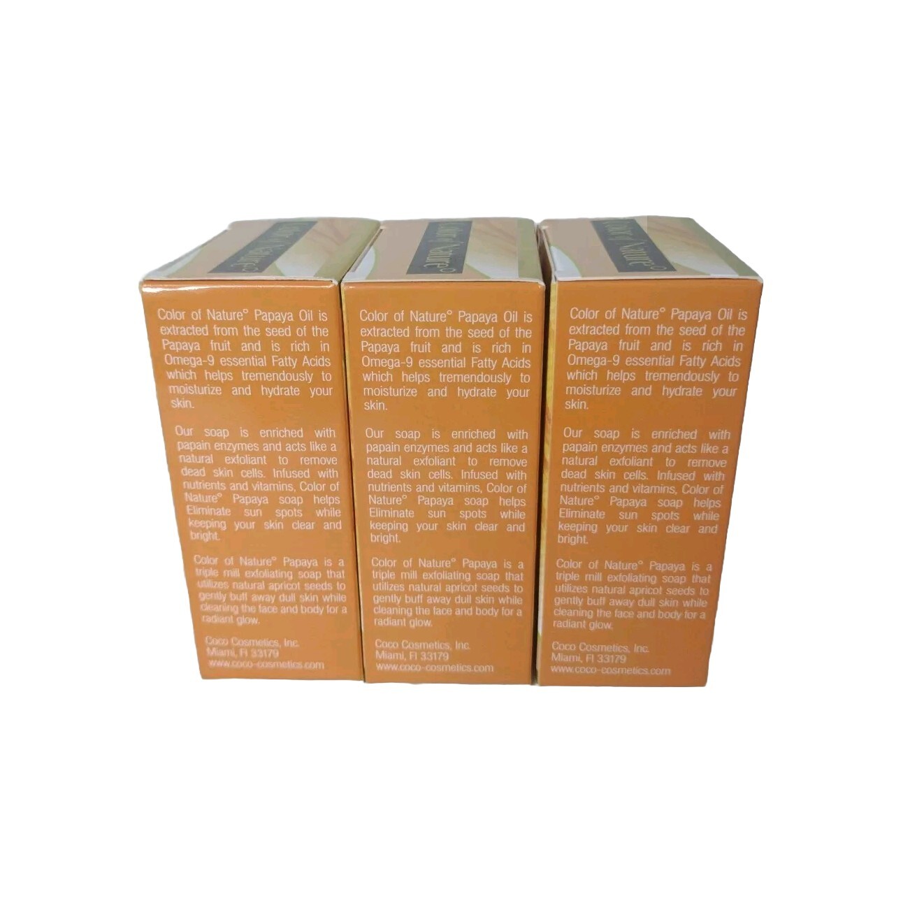 color of natural soap Infused Papaya Oil & Vitamin C & E 200g Pack Of 3
