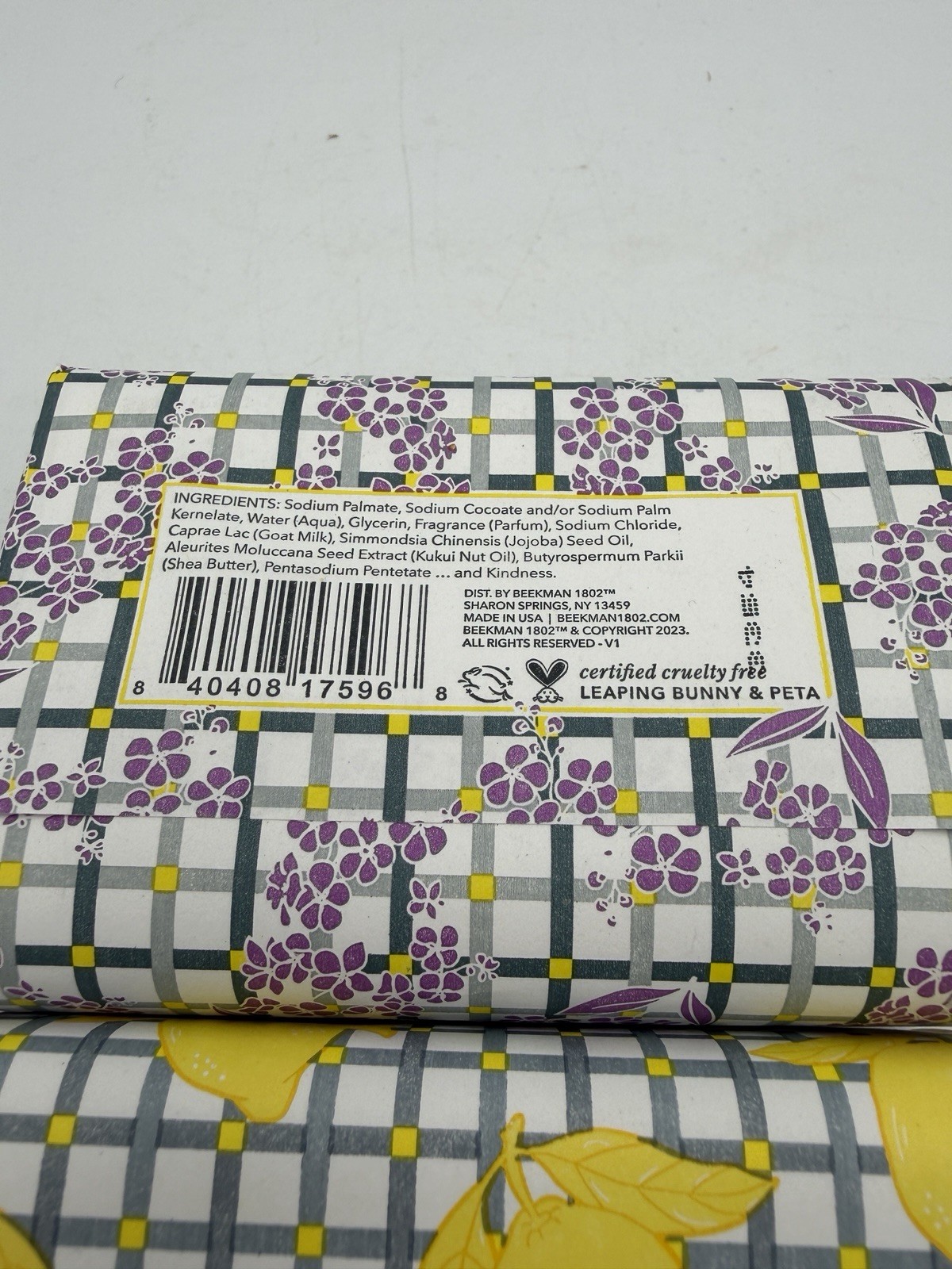 2 Beekman 1802 Goat Milk Soap Bar Sunshine Lemon & Lilac Dream 9 oz Full Size