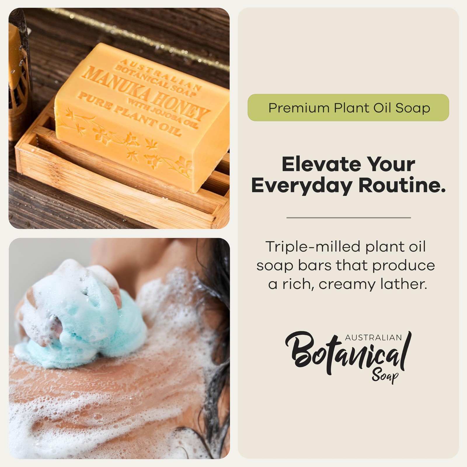 , 6.6 OZ, Manuka Honey and Jojoba Oil, Triple Milled Bars made with a Natural…