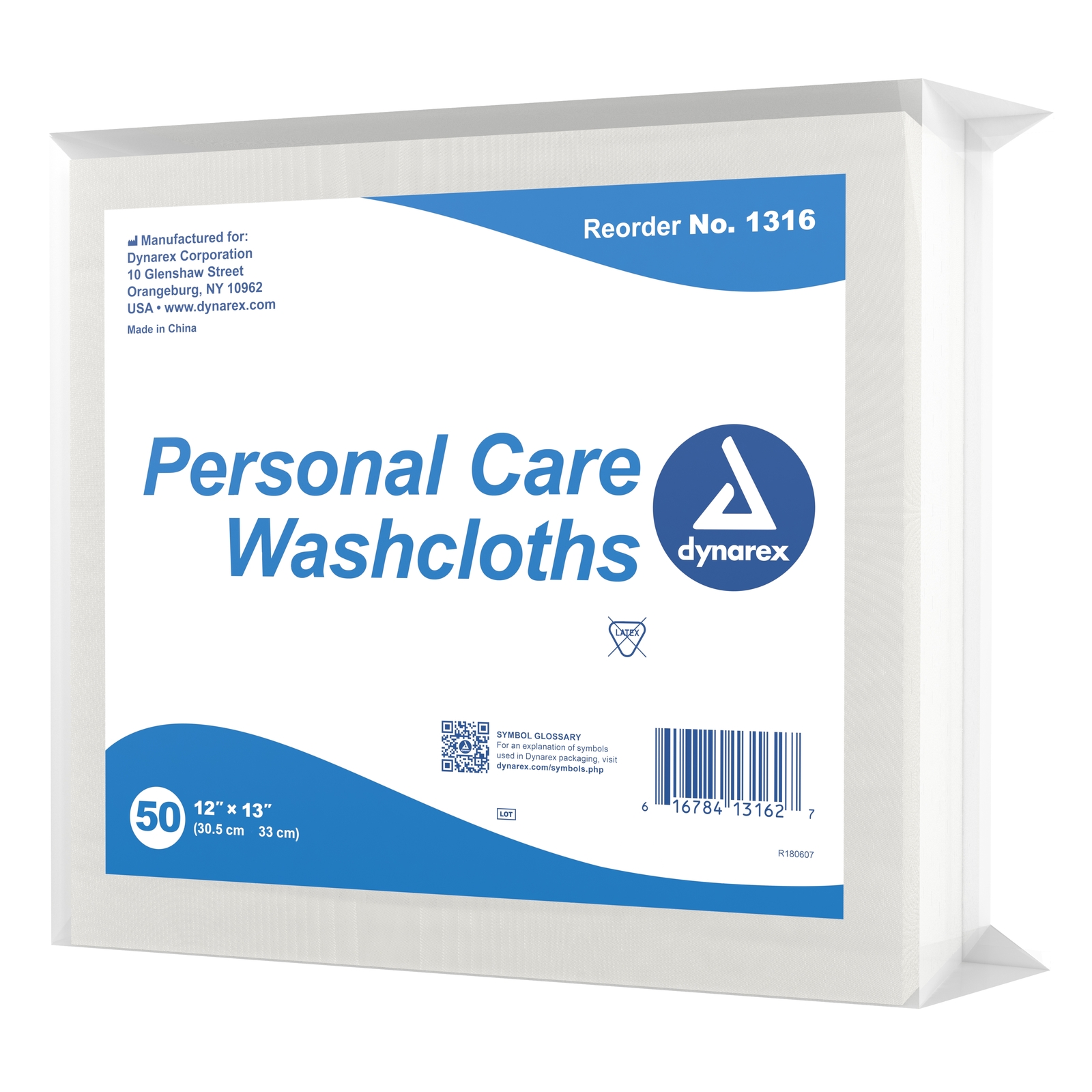 Dynarex Adult Wipe or Washcloth 12 x 13″ 1316 16 Pack 800 Wipes