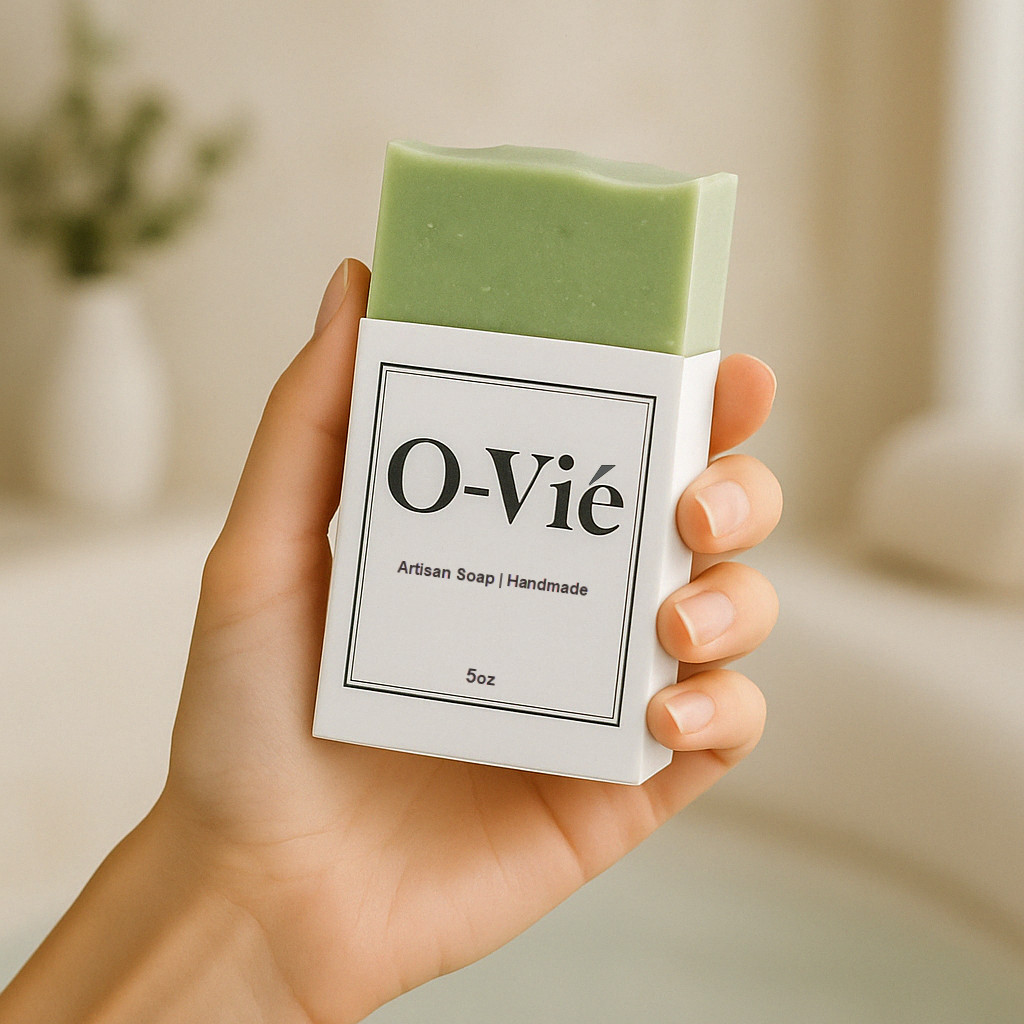 O-Vié Fresh Aloe – 3pk Natural Handmade Soap for Face & Body for all Skin, 5oz