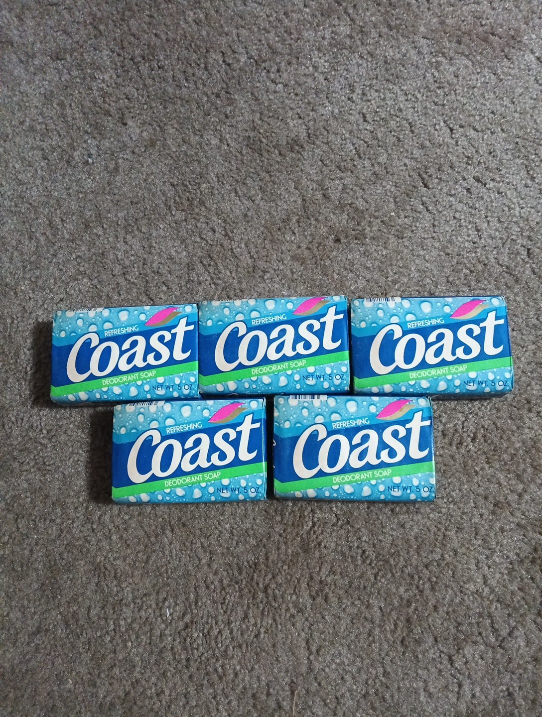 5x Coast deodorant bar soap vintage 5 Oz Refreshing New sealed super size lot