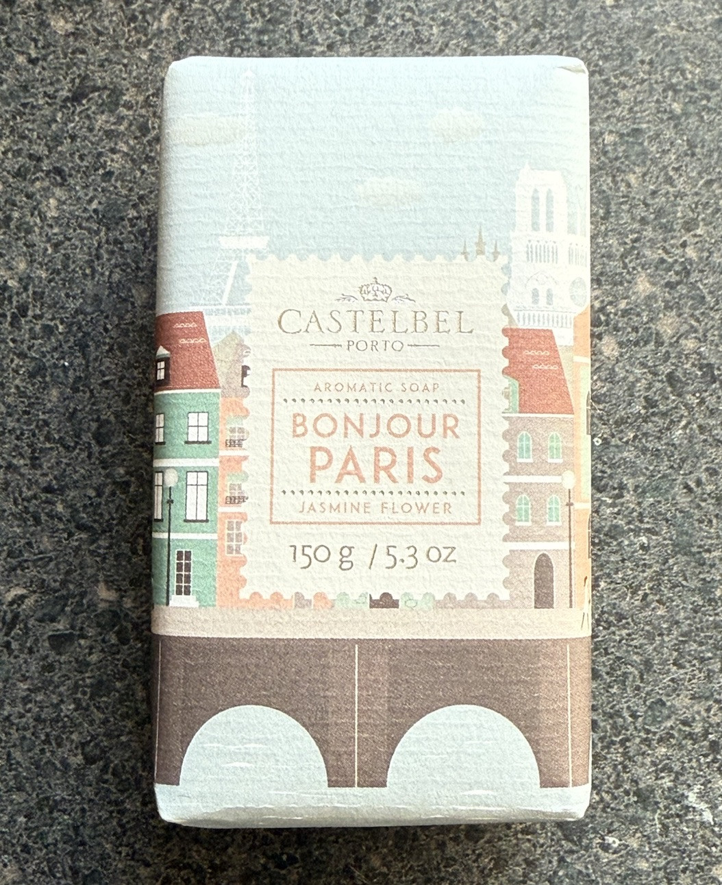 Castelbel BONJOUR PARIS Aromatic Bar Soap – JASMINE FLOWER Scent 5.3 oz