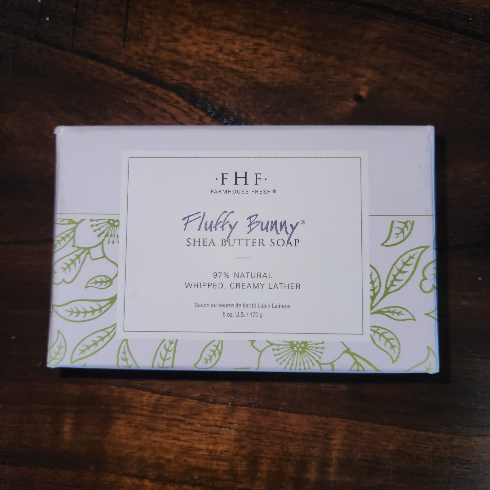 Fluffy Bunny Shea Butter Bar Soap Farmhouse Fresh 97% Natural Creamy Lather
