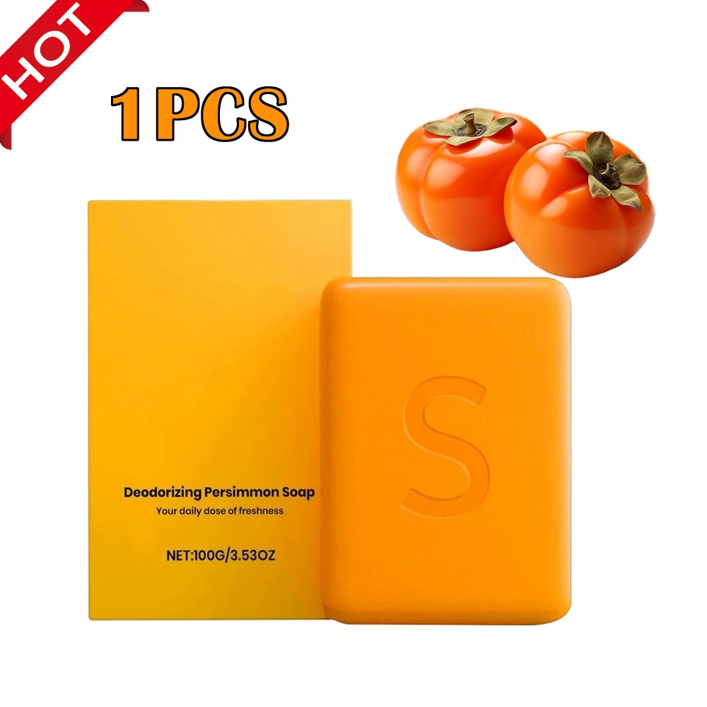 1~3PCS Persimmon Soap Bar Body Odor Control Deodorant Soap for Men&Women 2026NEW