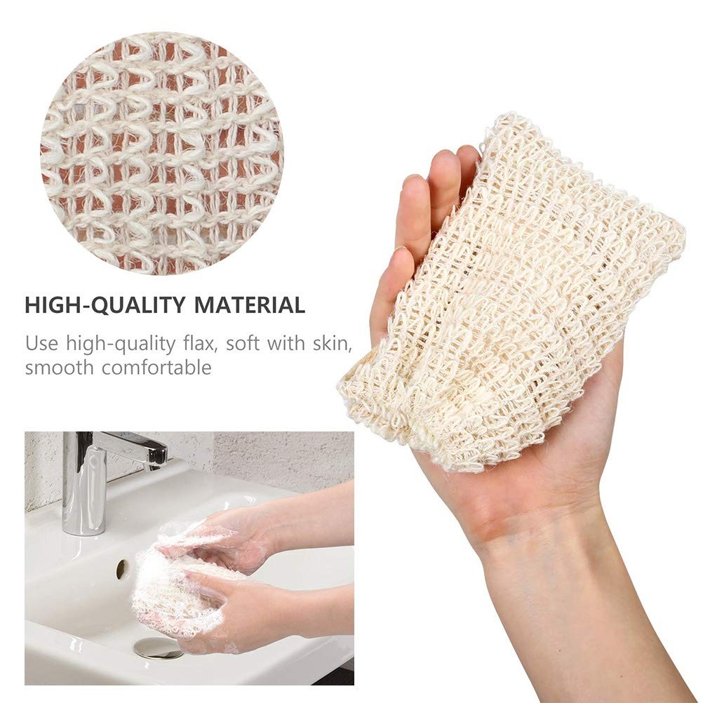 40 Pack Soap Saver Natural Ramie Soap Bag Mesh with Drawstring for Bath & Sho…