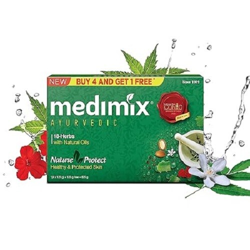 Medimix Ayurvedic Classic 18 Herbs Bathing Soap 125g (Buy 4 Get 1 EXTRA Combo