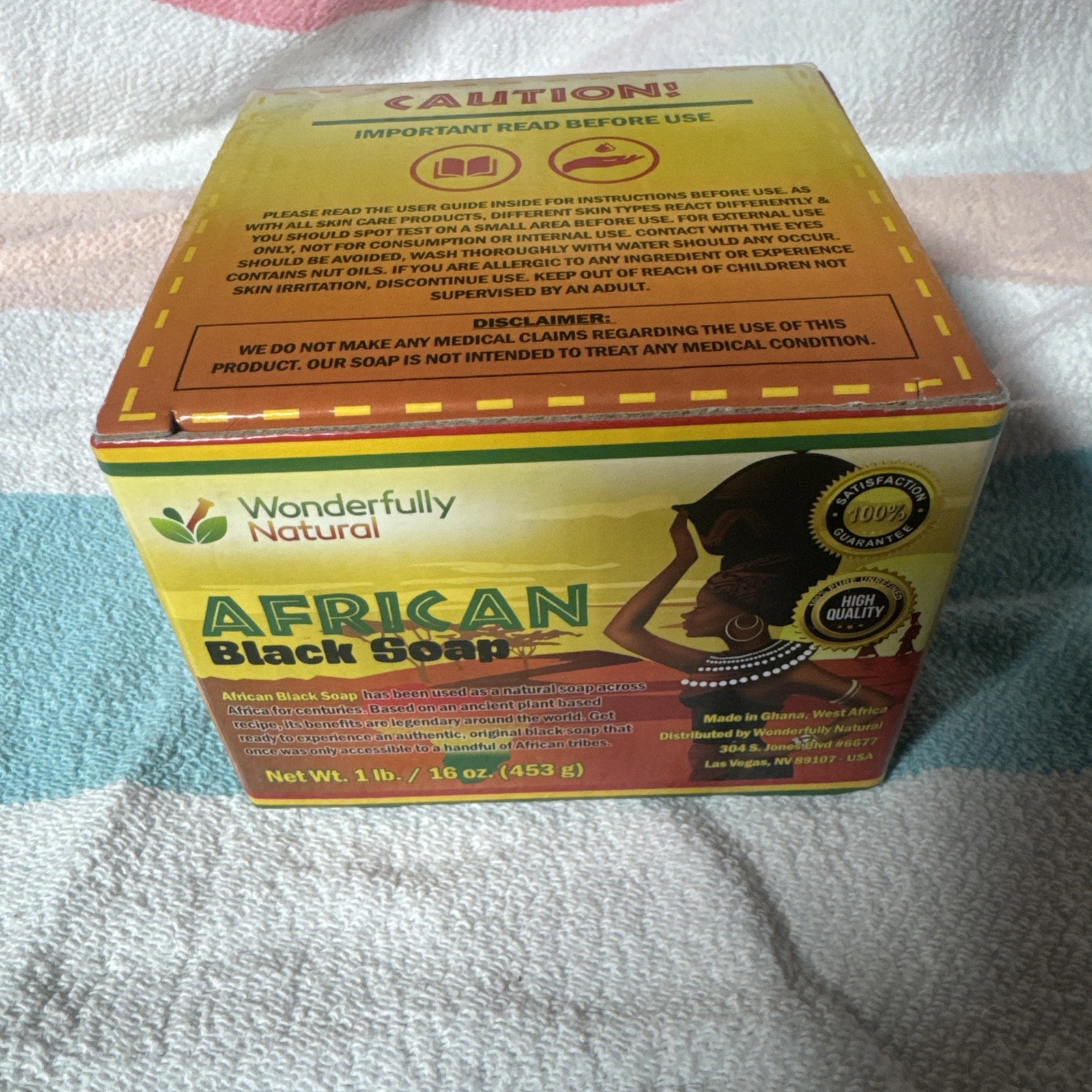 Organic African Black Soap – For Acne & Dark Spots | Natural Vegan 1 Lb.
