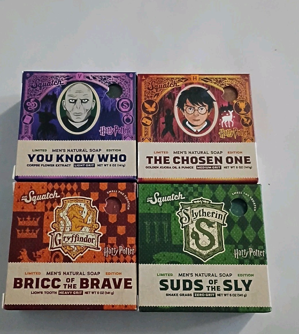 Dr. Squatch Men’s Natural Harry Potter LIMITED EDITION Soap-4 Pack Gift Set