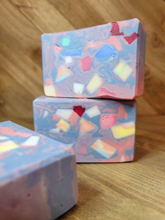 Snuggles Confetti Handcrafted Soap, Goat’s Milk Soap Bar, Colorful Soap