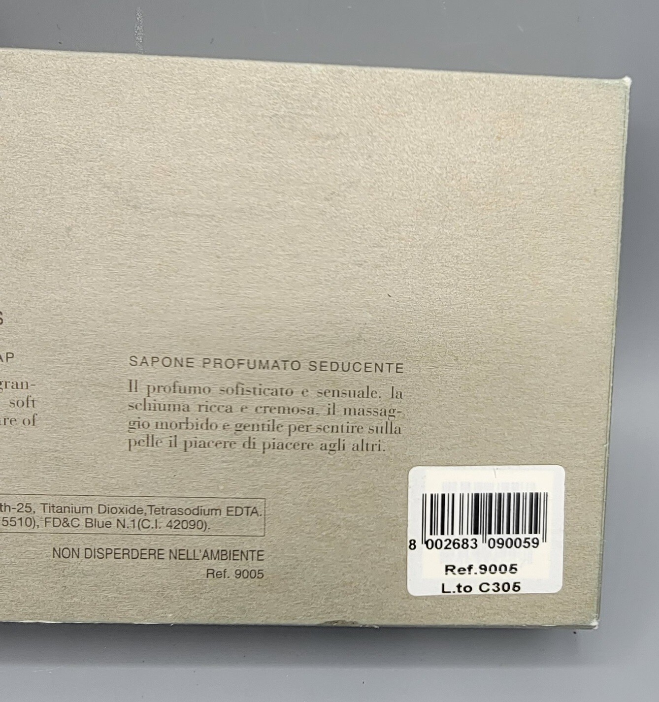 Rance Seduction Fine Soaps 100g x 3 Luxury Soaps NIB Made in Italy Cruelty Free