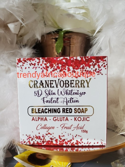 CRANEVOBERRY 5D Skin Whitenizer Soap Fastest. Bleaching Red Soap 150g X 1🔥👌