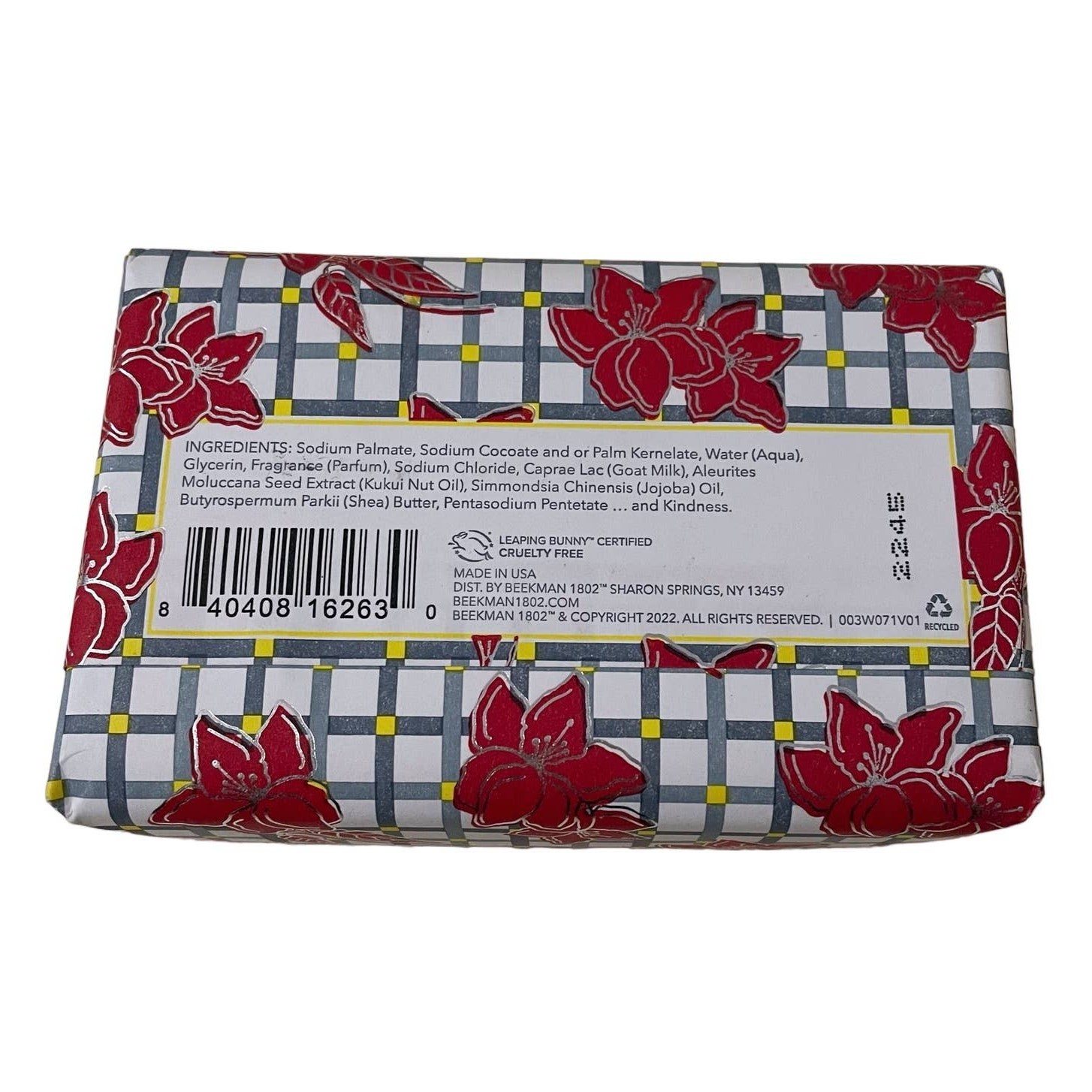 NEW Beekman 1802 Amaryllis Bouquet Goat Milk Bar Soap (Full Size 9 oz / 255g)