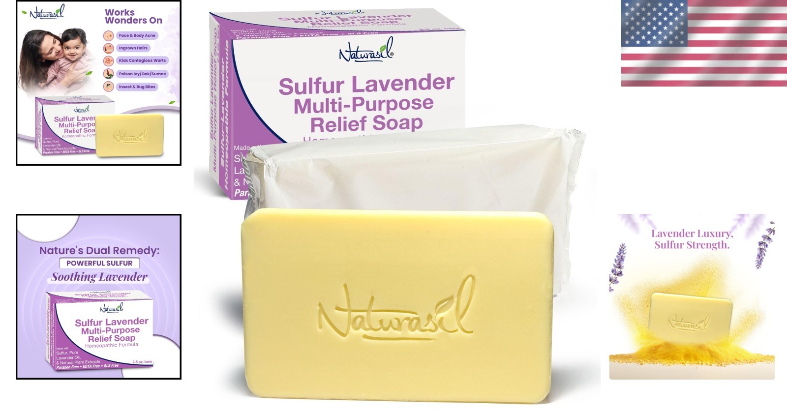Max-Strength Sulfur Soap with Pure Lavender – Natural Relief for All Skin