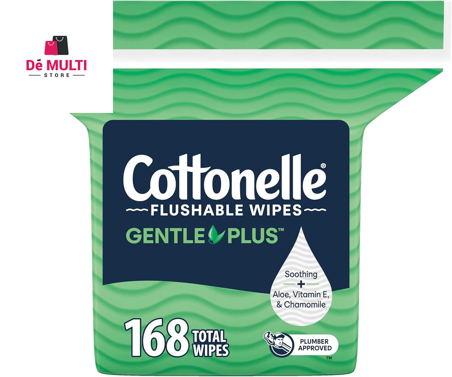 Cottonelle GentlePlus Flushable Wet Wipes, 4 Flip-Top Packs (168 Total Flushable