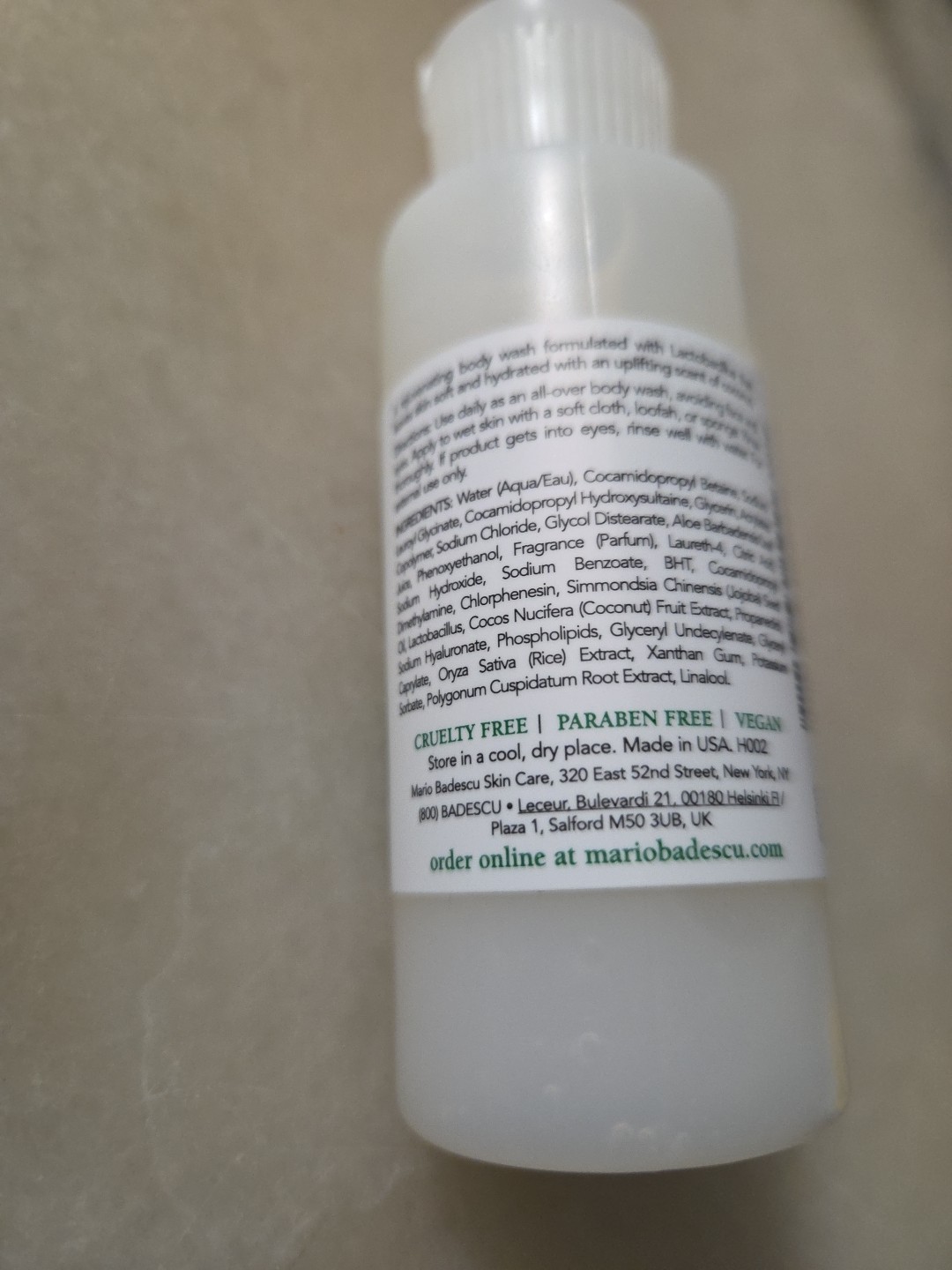 Mario Badescu Coconut Body Soap Full Size 8 fl oz 236 mL