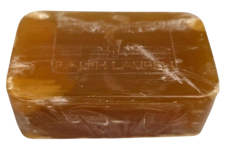 Vintage Ralph Lauren Polo Men’s Soap Amber Translucent 3.6oz Bar with Logo Rare