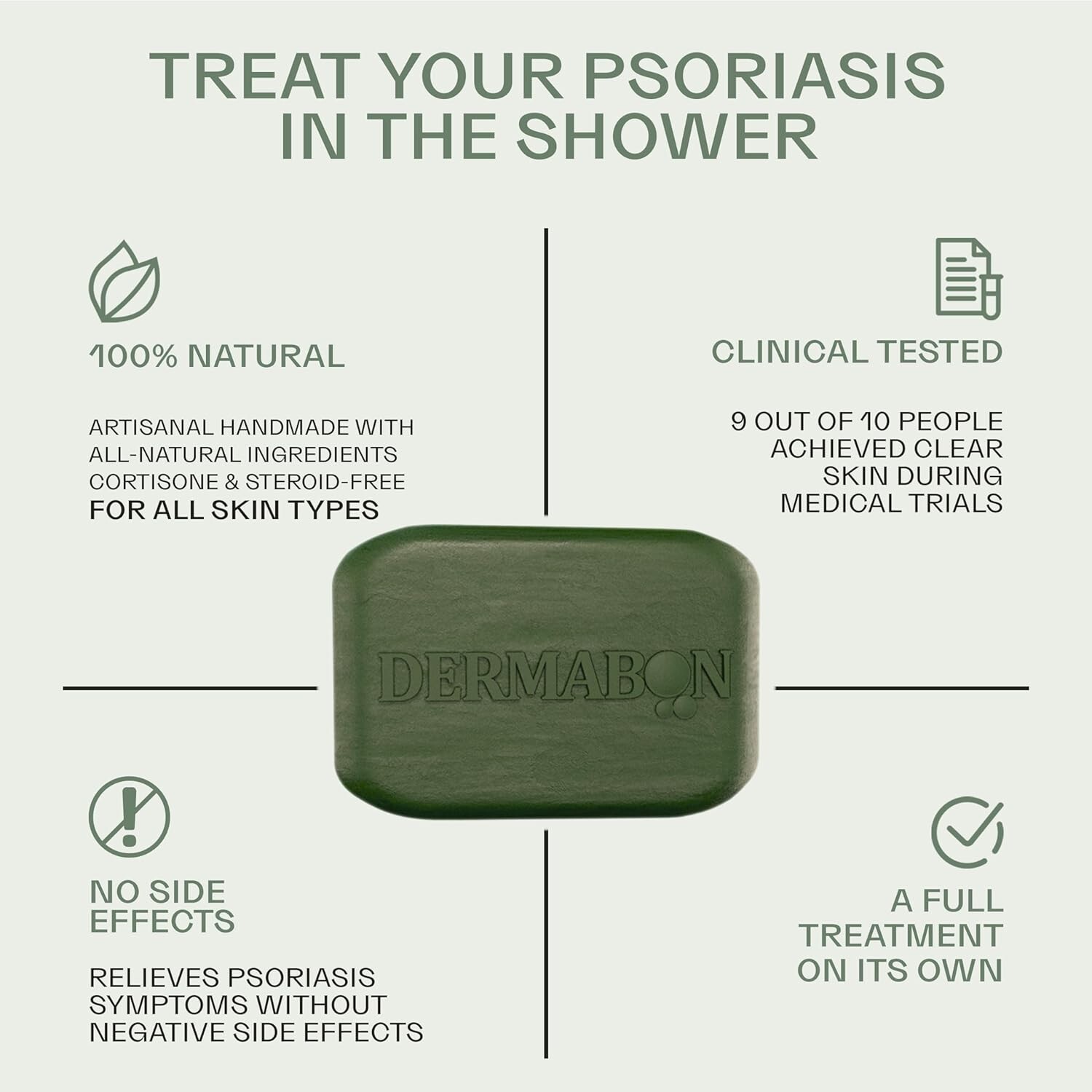 Intensive Relief Soap Bar for Psoriasis & Eczema – 3 Pack, Moisturizing Formula=