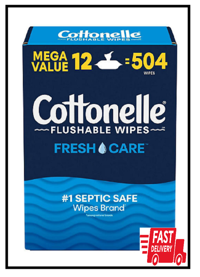 Cottonelle Flushable Wipes (504 ct.) Mega Value Free And Fast Shipping