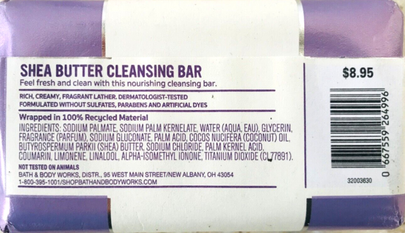 4 Bath & Body Works LAVENDER No. 1 Cleansing Bar Soap 5oz LOT/SET of 4