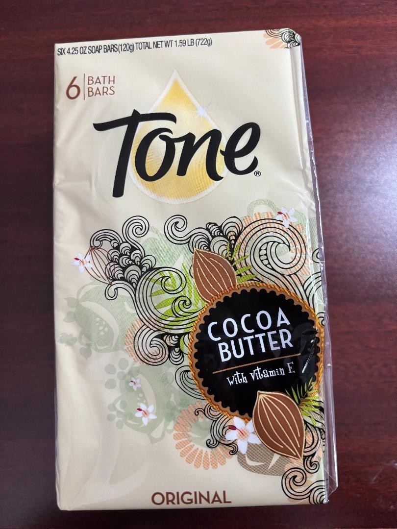 Tone Bath Bar Soap Original W/Cocoa Butter And Vitamin E 6-Pack 4.25 Oz (6 BARS)
