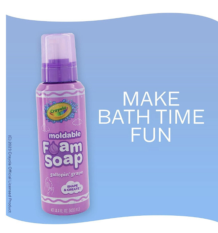 Crayola Shape/Create Gallopin’ Grape Moldable Foam Soap:14oz-Brand New-SHIP24H