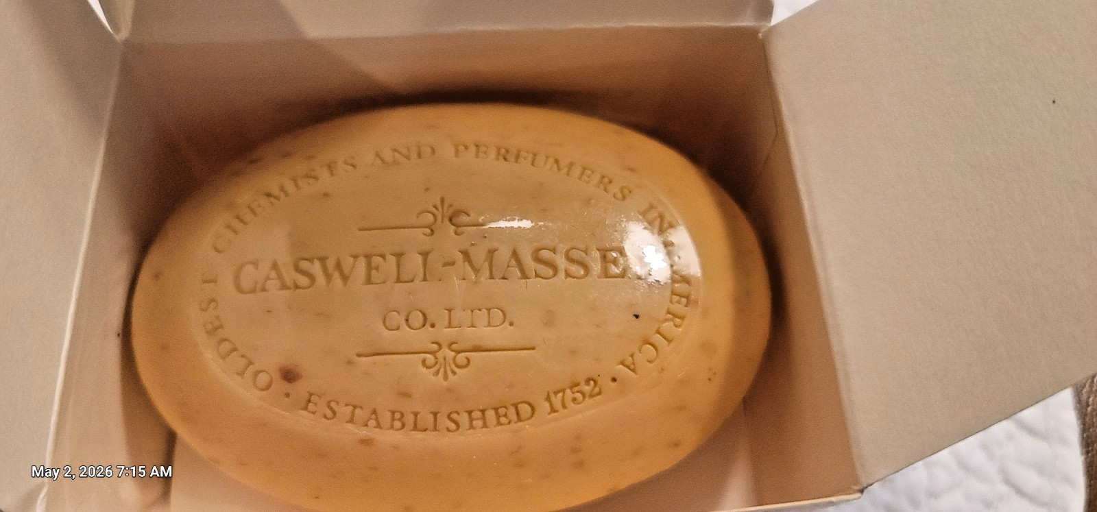 Caswell-Massey Oatmeal Castile Bar Soap 5.8 oz in Box