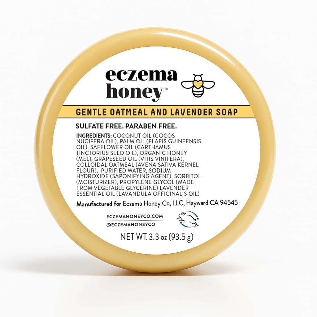 Gentle Oatmeal Soap for Eczema Relief – Unscented 3.3 Oz Bar for Sensitive Skin