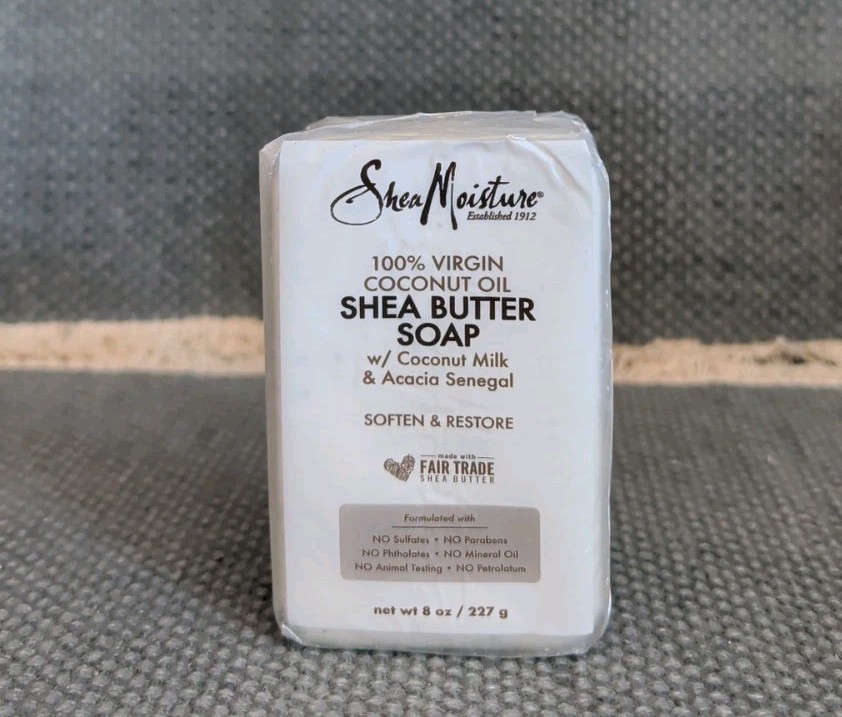 SheaMoisture 100% Virgin Coconut Oil Shea Butter Soap, 8oz Coconut Milk & Acacia