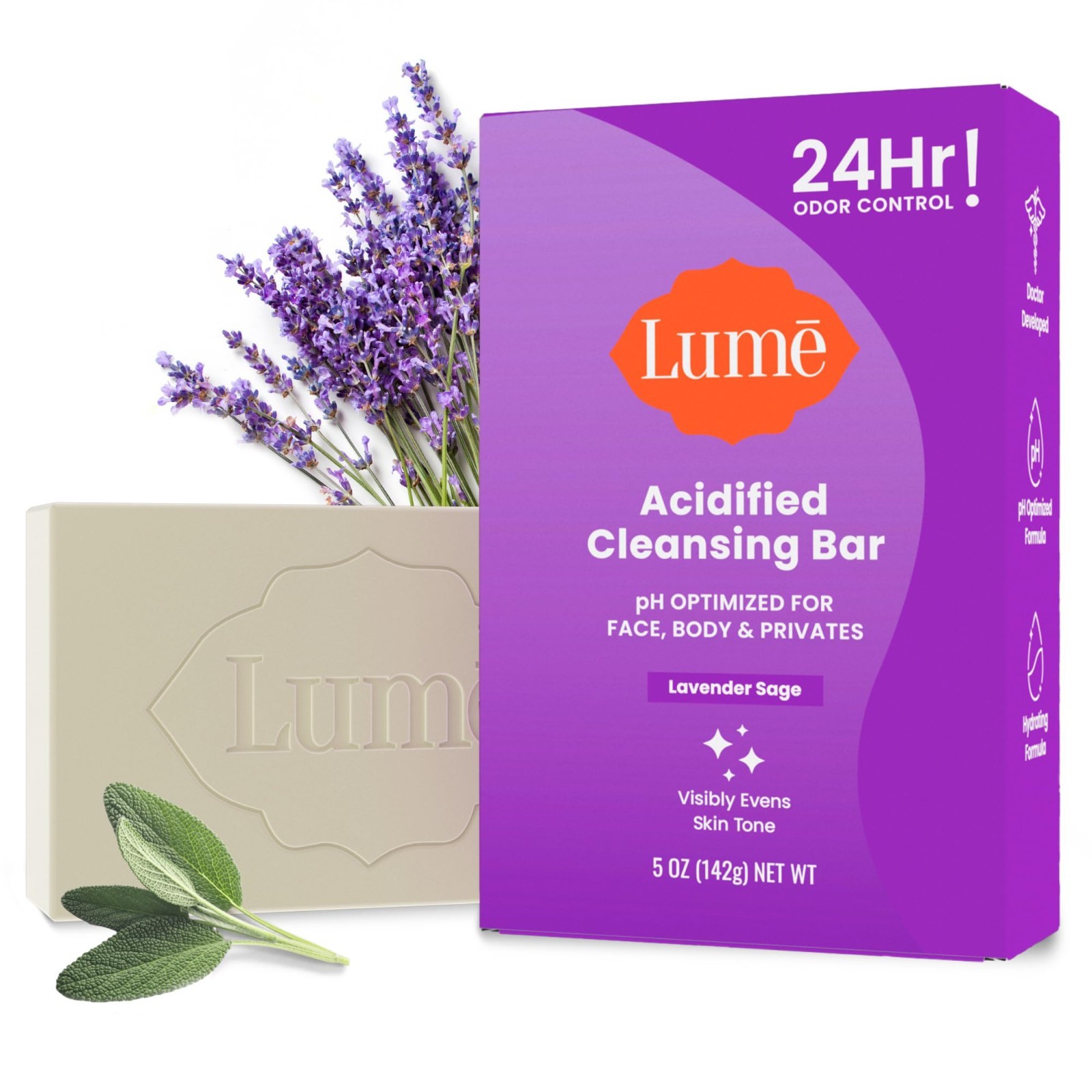 24-Hour Odor Control Body Cleansing Bar – Moisturizing, SLS & Paraben-Free – 5oz
