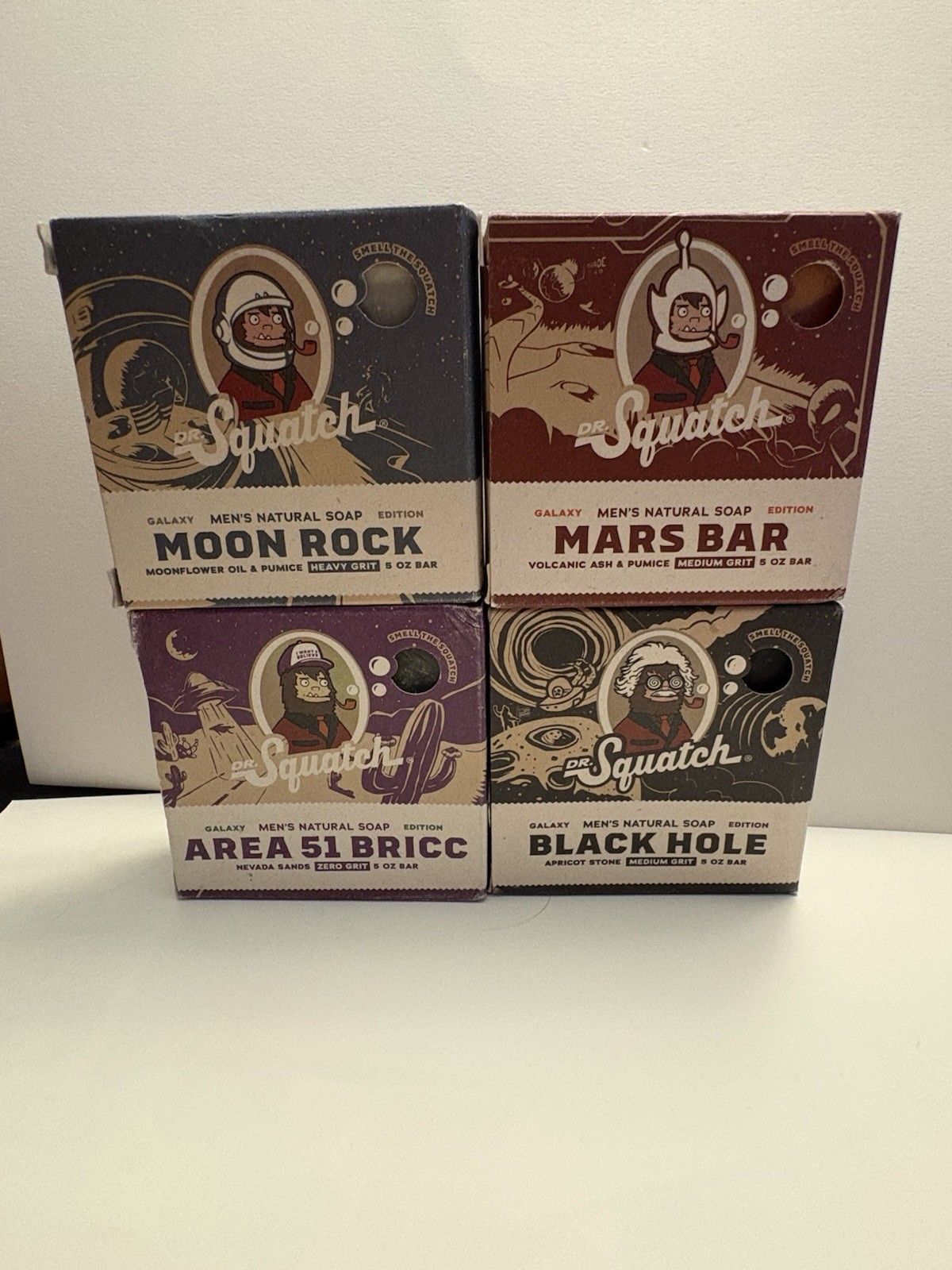 Dr. Squatch Natural Soap Galaxy Moon Rock Mars Bar Area 51 Bricc Black Hole 5oz