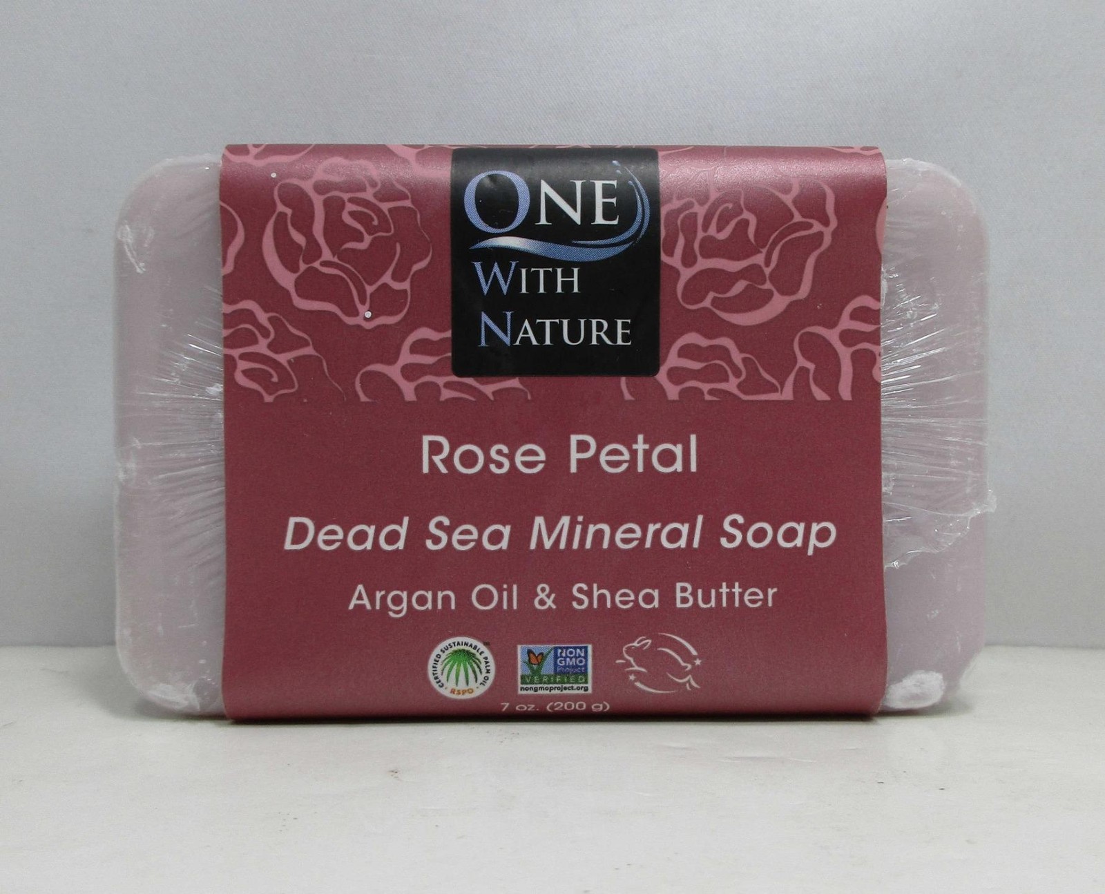 One With Nature Rose Petal Dead Sea Mineral Bar Soap – 7.0 oz