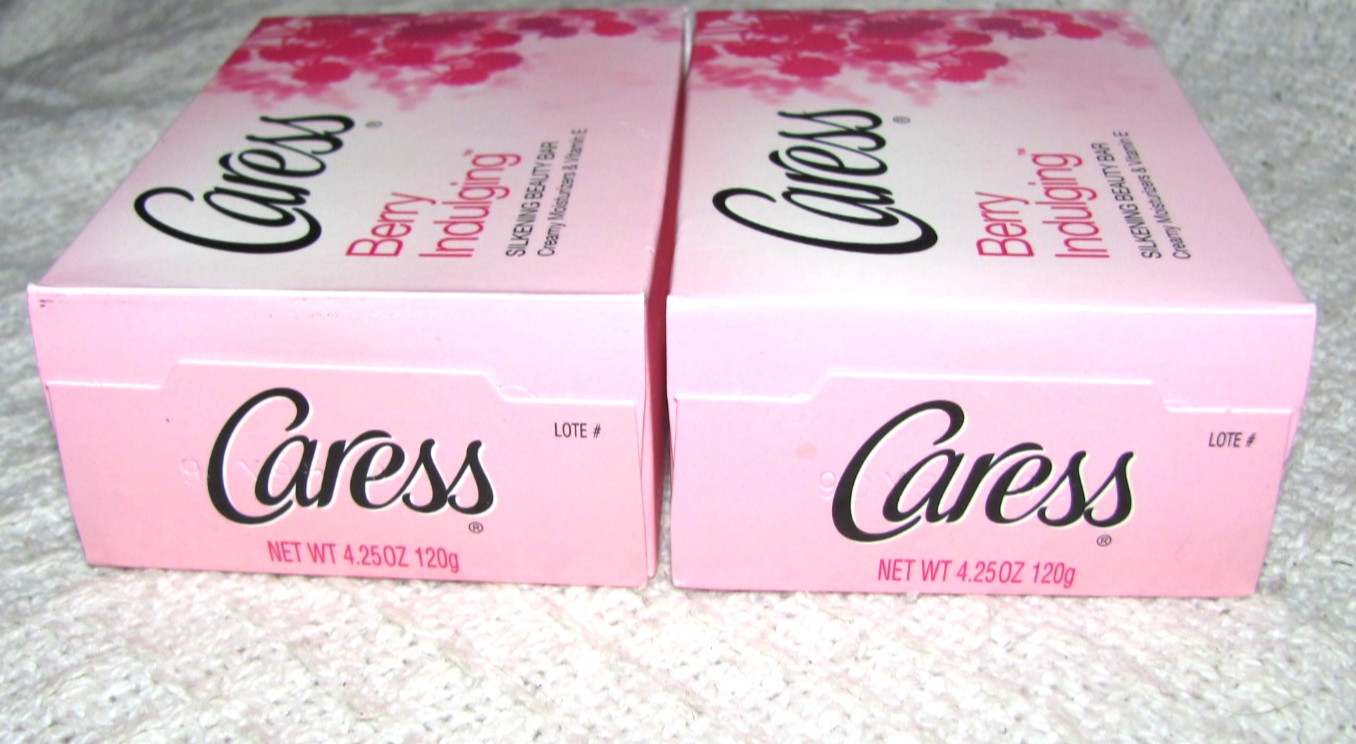 x2 Caress Berry Indulging Silkening Beauty Bars Soap w/ Vitamin E – 4.25 oz