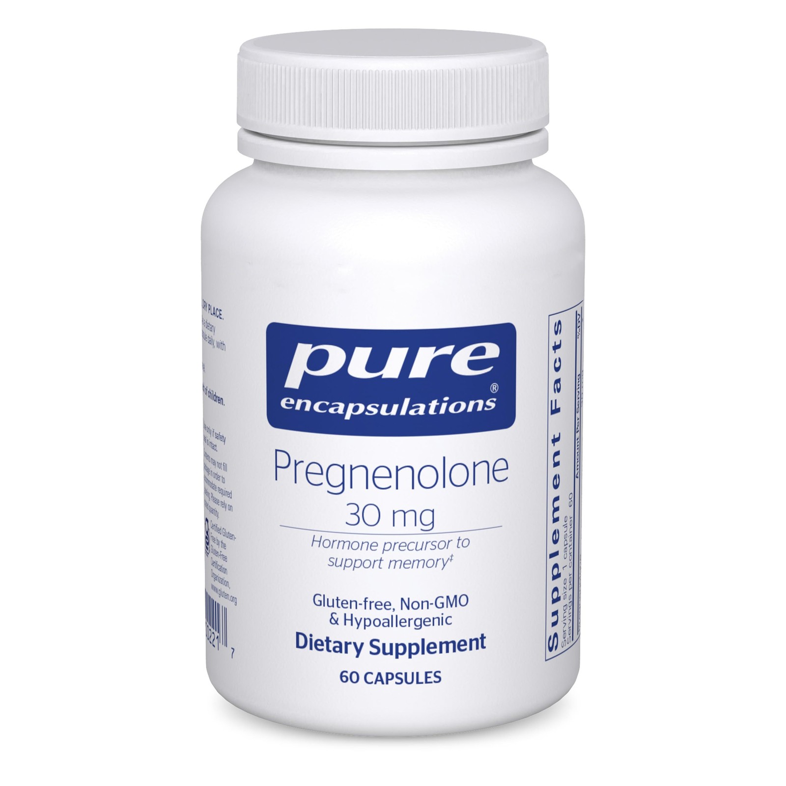 Pure Encapsulations Pregnenolone – 30 mg – Hormone 60 Count (Pack of 1)