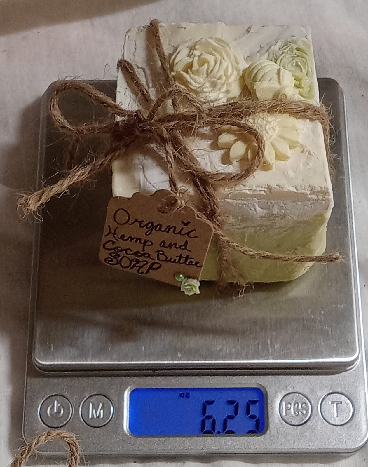 2 Pounds Of Soap Set Organic Hemp & Cocoa Butter Artisan Handmade