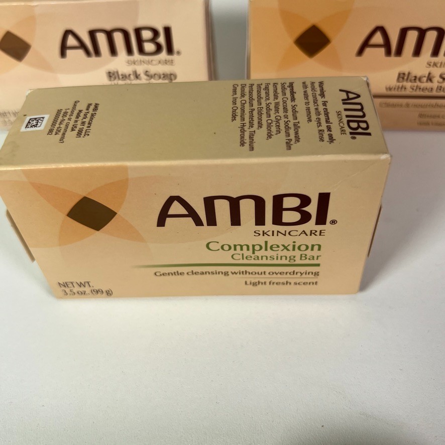 AMBI Cocoa Butter, Black Body Soap Complexion Cleansing Bar Bath Lot of (5x)