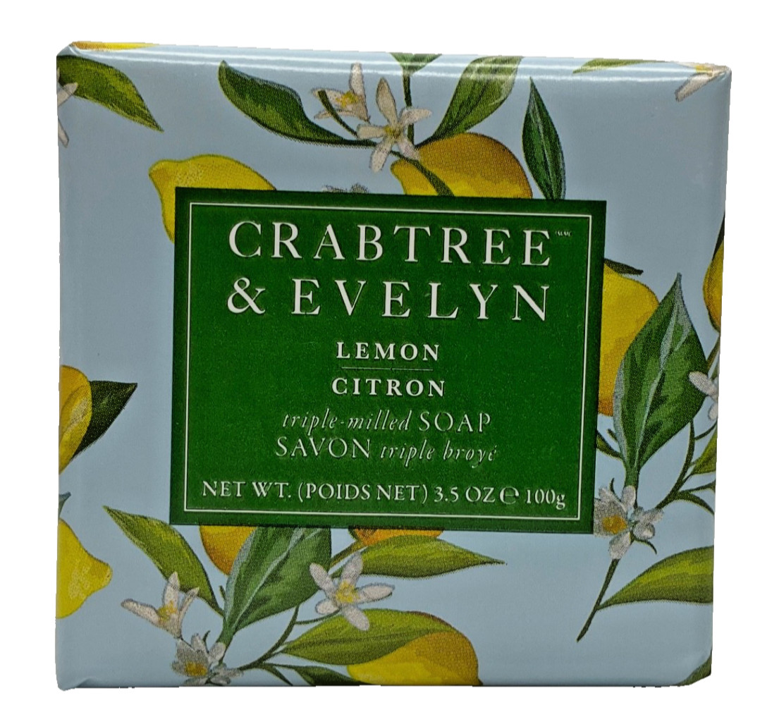 Crabtree & Evelyn Lemon Bar Soap Triple Milled 14oz (4×3.5oz) 4pc Set