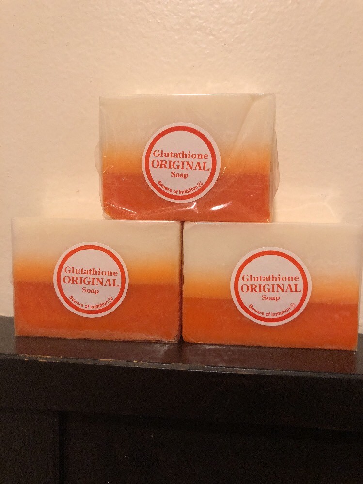 3 x Original Glutathione + Kojic Acid 2in1 Soap Bars Skin Whitening Gluta Papaya