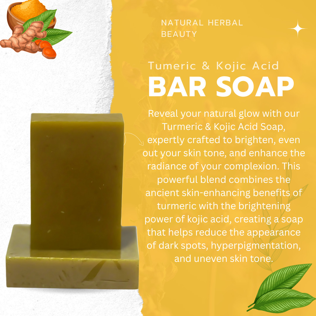 Turmeric & Kojic Acid Bar Soap for Brightening Skin Organic Soap