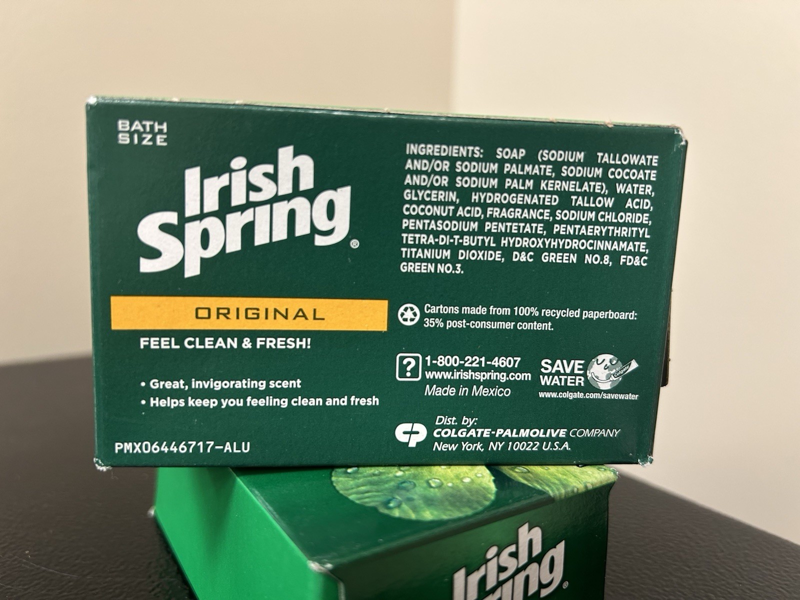 Two Bars Irish Spring Deodorant Soap Original New In Boxes 3.7 oz