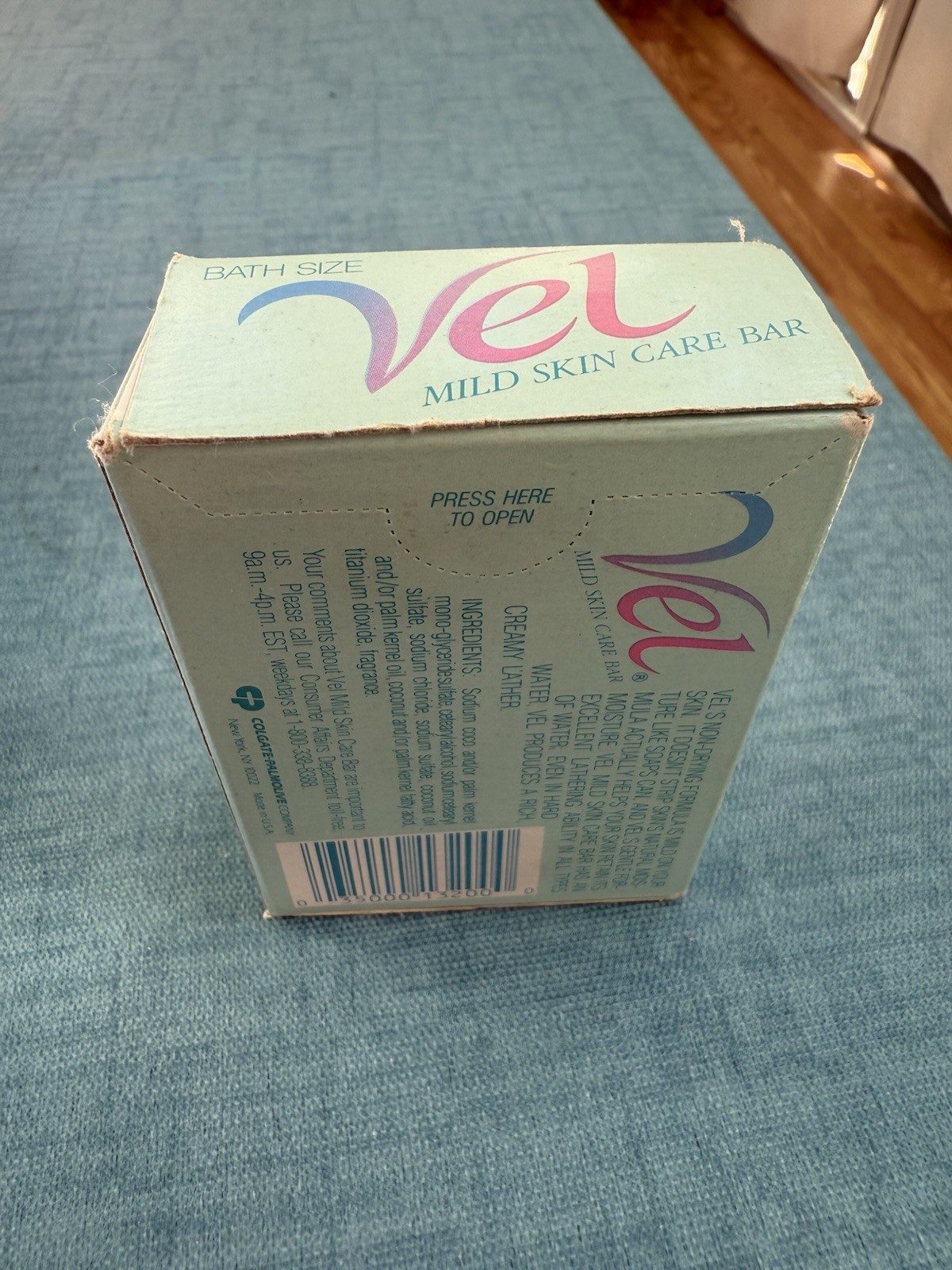 VEL Mild Skin Care Bar Soap In Box 4.5 oz Colgate Palmolive