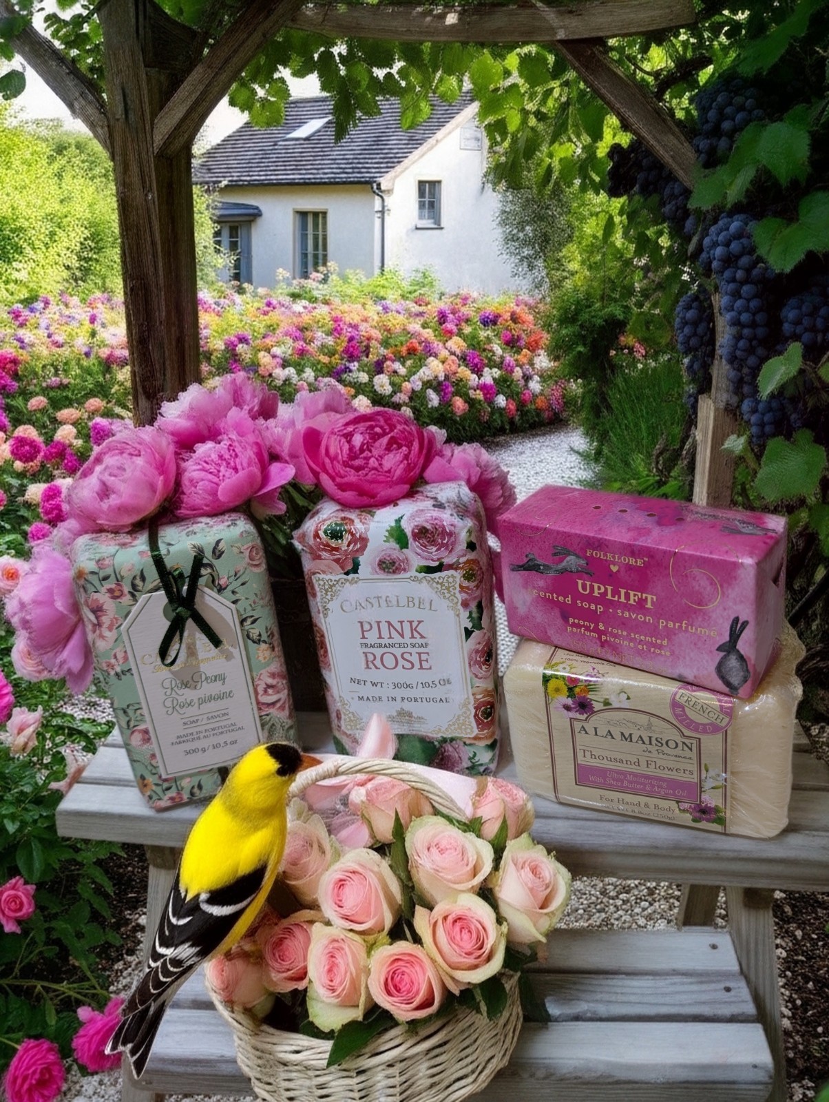 *Luxury Soap* Castelbel + A La Maison de Provence Rose Peony – (4 BAR SOAP) Lot
