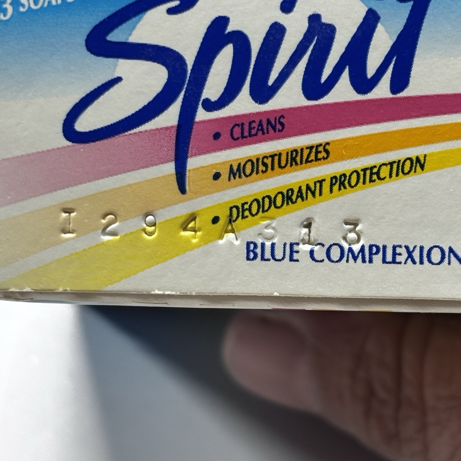 Vintage 1990s Spirit 3 in 1 Soap Blue Bath Size 3.5 Oz NIB