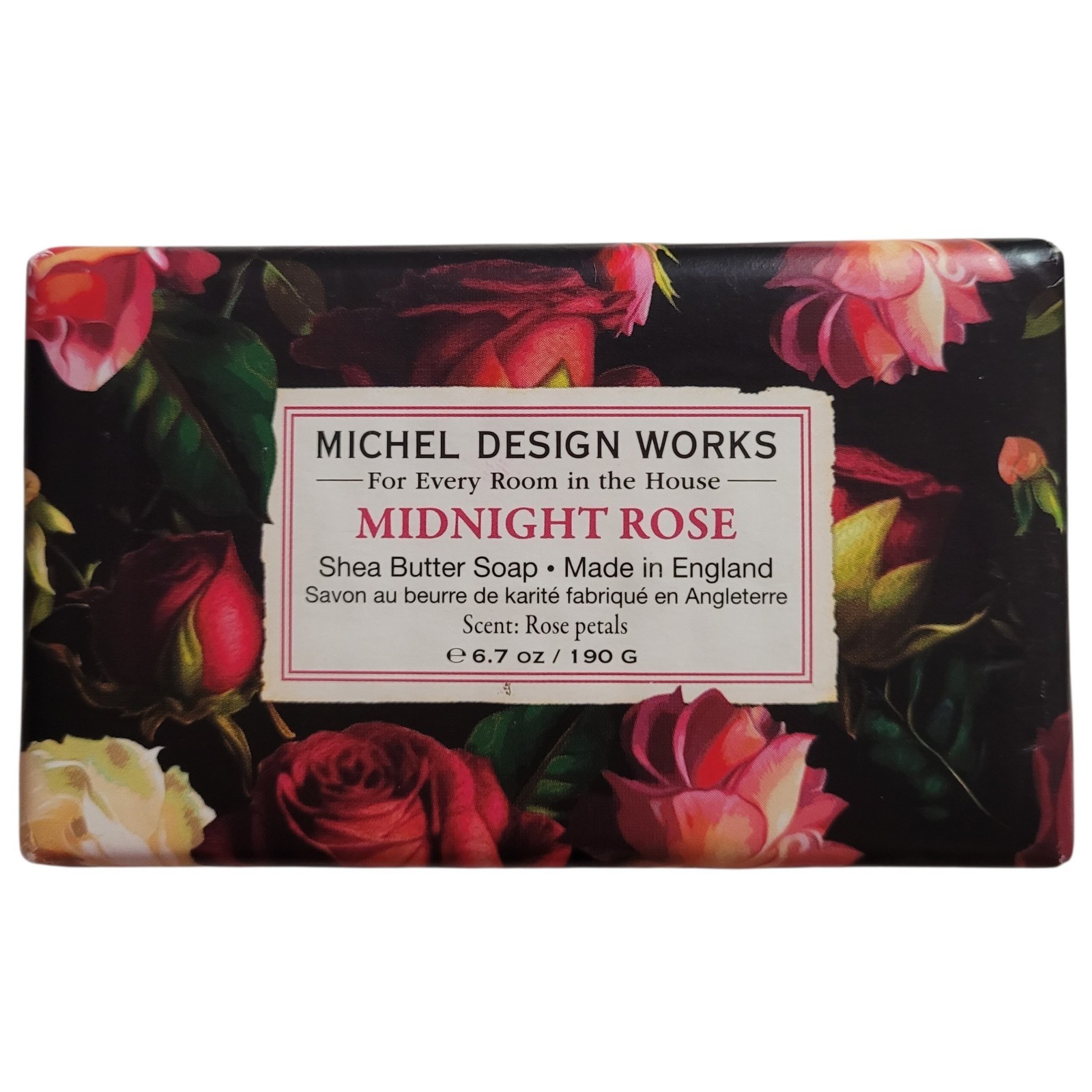 Lot 3 Michel Design Works 8.7 & 6.7 oz Large Bath Soap Bars Midnight Rose Bundle