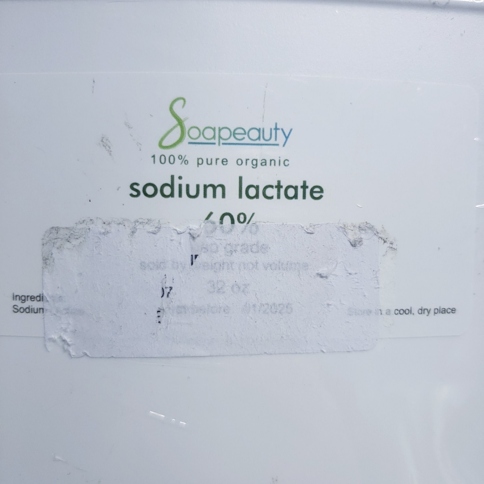 Natural Sodium Lactate 60% – Superior Moisturizer for Soaps & Lotions | 32 Fl Oz