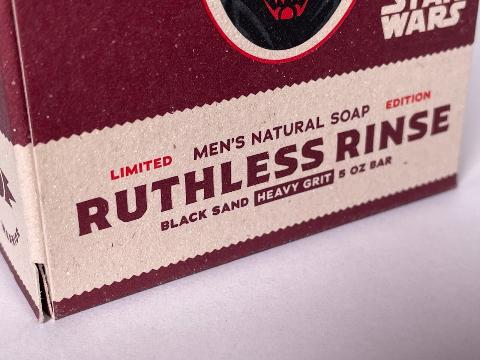 Dr Squatch RUTHLESS RINSE Darth Maul Star Wars Mens 5oz Bar Soap Heavy Grit