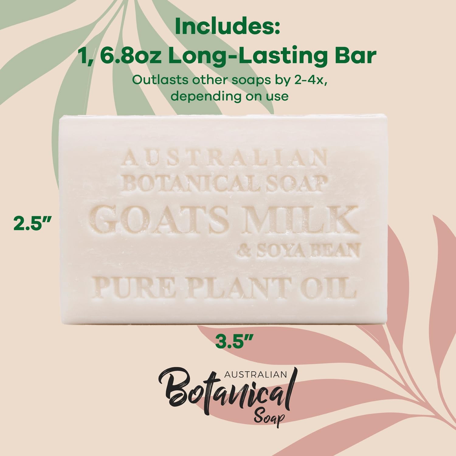 Goat Milk Soap Bars 6.8 OZ – Natural Shea Butter Soya Bean Oil All Skin Types